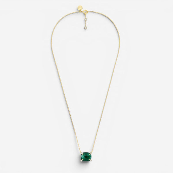 Morganne Bello Friandise 18K Yellow Gold Agate & Diamond Pendant Necklace 1013YA