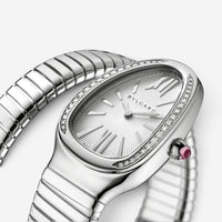 Bulgari Serpenti Tubogas Diamond Stainless Steel Quartz Ladies Watch 101827