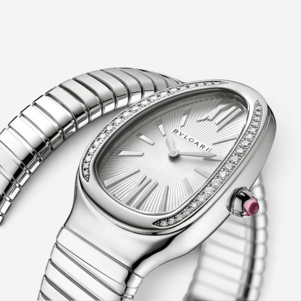Bulgari Serpenti Tubogas Diamond Stainless Steel Quartz Ladies Watch 101827