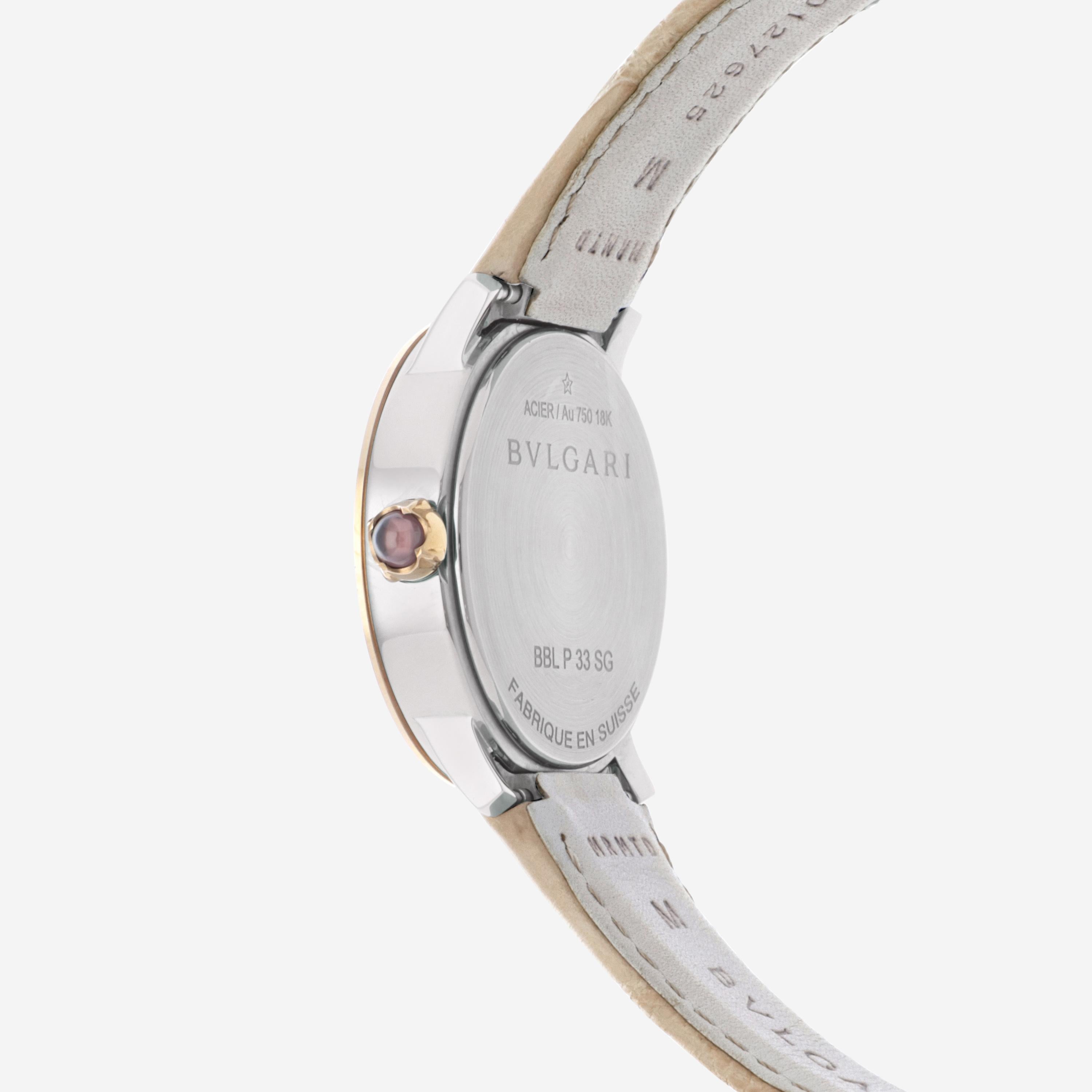 Bulgari Bulgari Stainless Steel & 18K Rose Gold Diamond Automatic Ladies Watch 101893