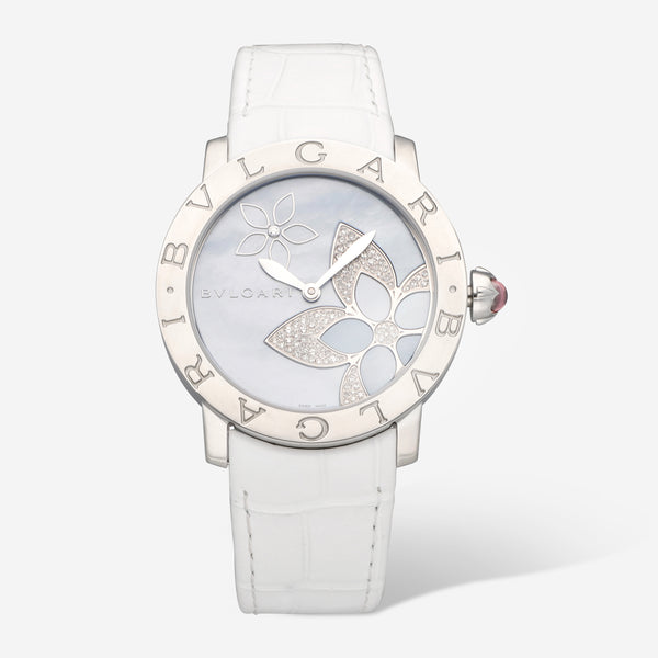Bulgari Bulgari Blue Mother of Pearl Diamond Flower Automatic Ladies Watch 101897 - THE SOLIST