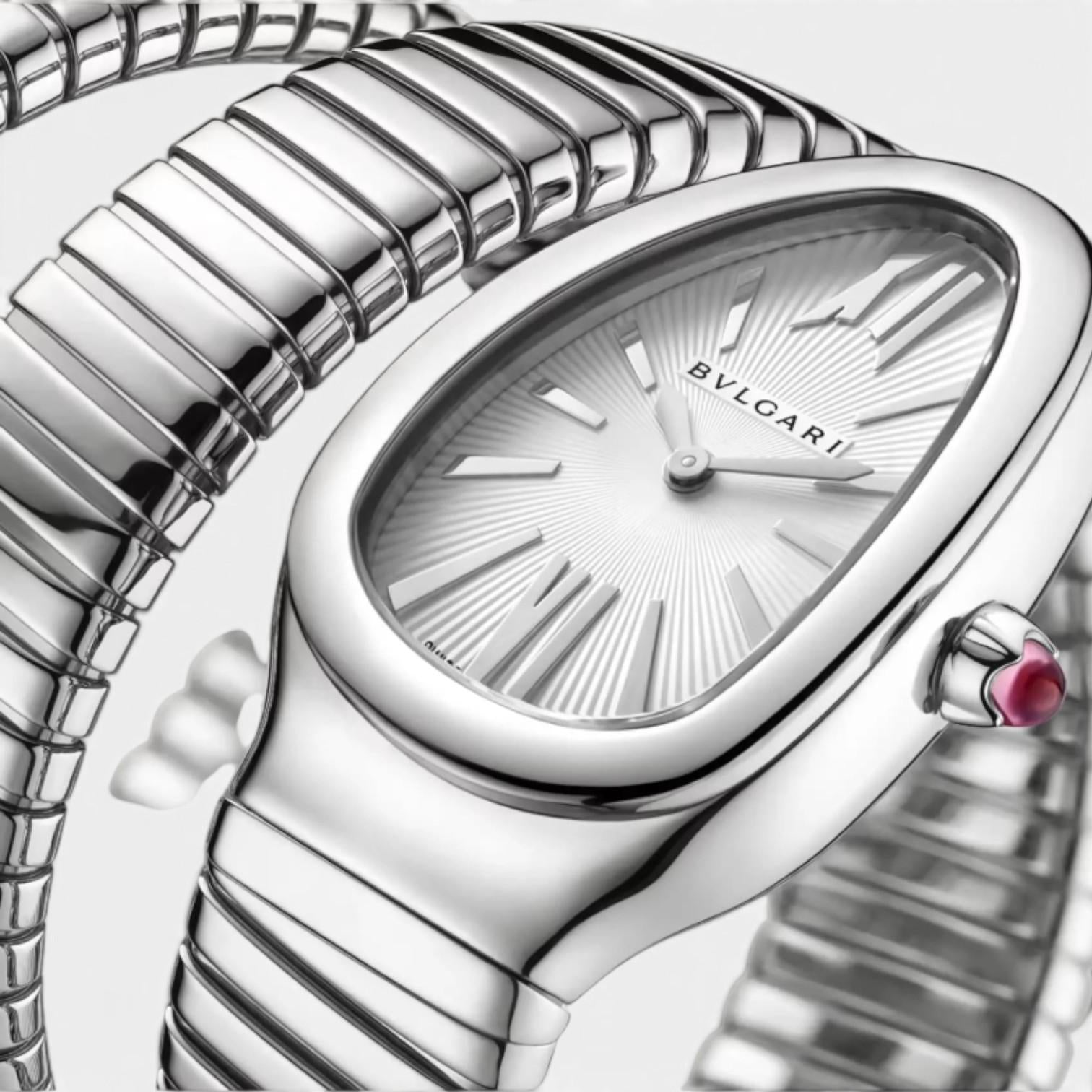 Bulgari Serpenti Tubogas Stainless Steel Quartz Ladies Watch 101911