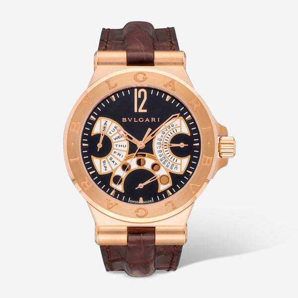 Bulgari Diagono Day-Date 18K Rose Gold Limited Ed. Automatic Men's Watch 102026 - THE SOLIST