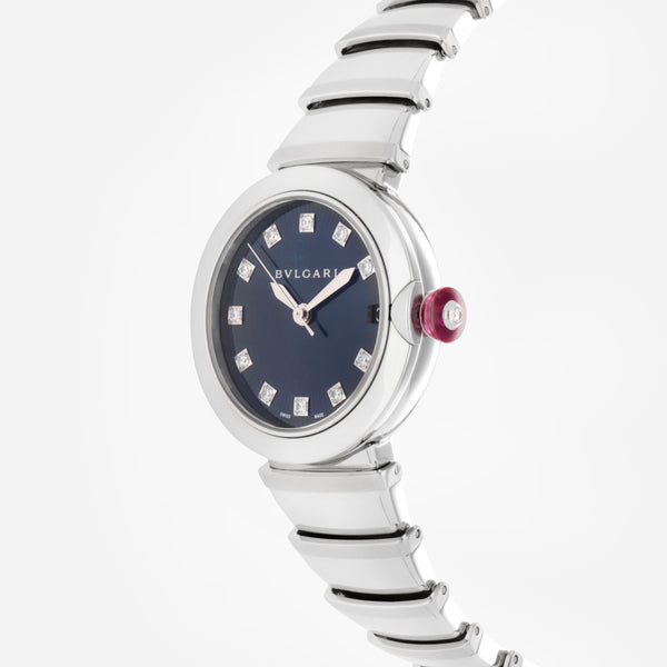 Bulgari Lvcea Stainless Steel  Diamond Dial Automatic Ladies Watch 102564