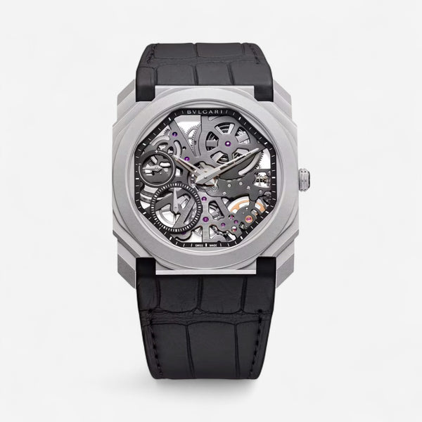 Bulgari Octo Finissimo Titanium Skeleton Manual Wind Men's Watch 102714 - THE SOLIST
