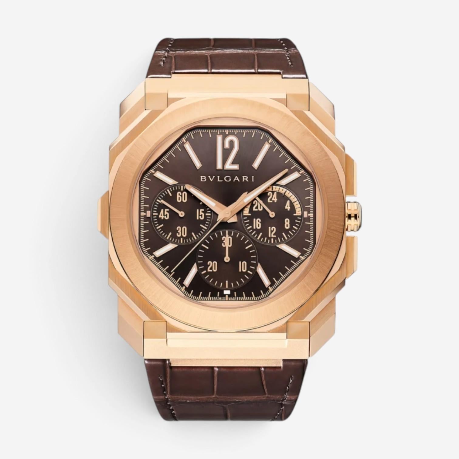 Bulgari Octo Finissimo Chronograph 18K Rose Gold Automatic Men's Watch 103468