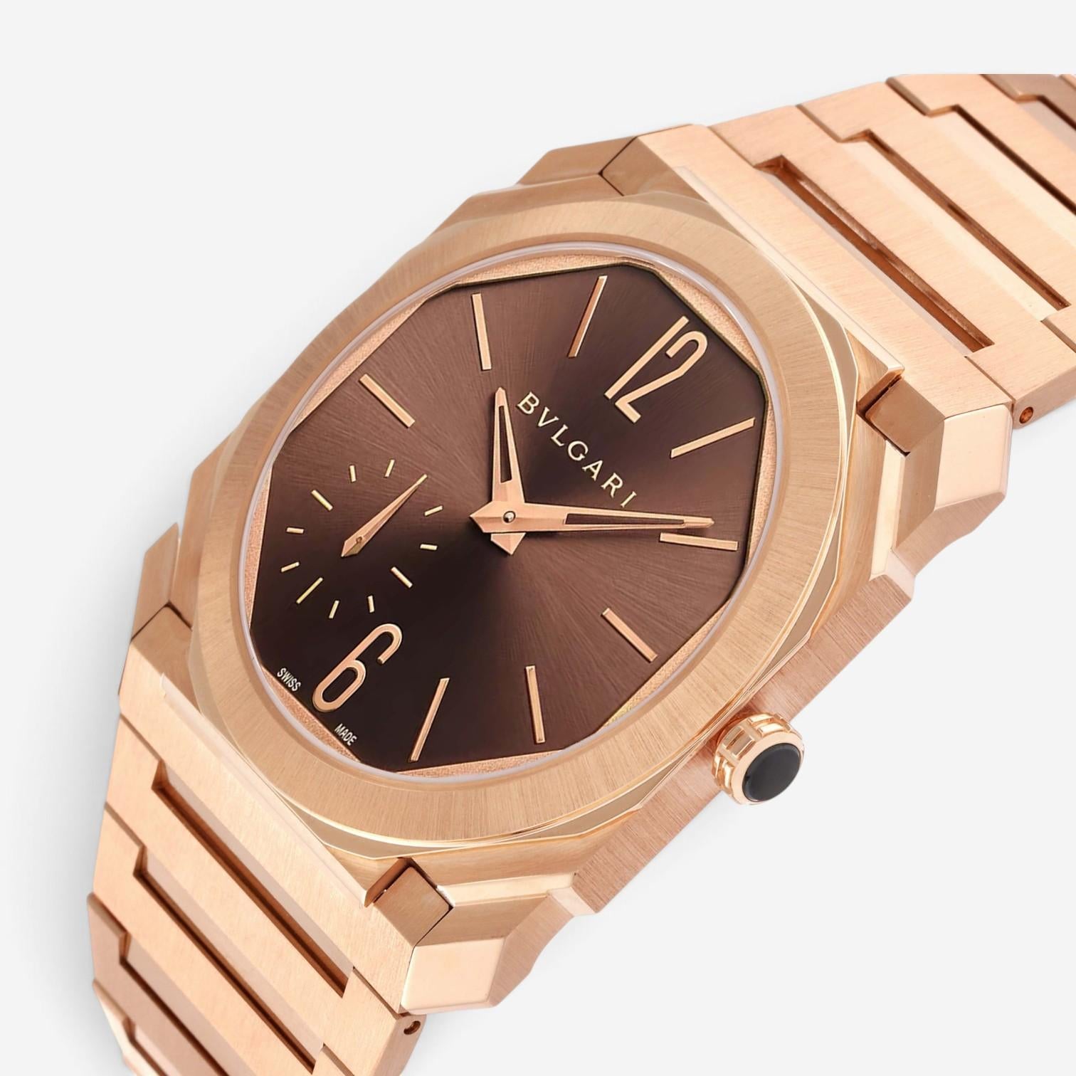 Bulgari Octo Finissimo 18K Rose Gold Automatic Men's Watch 103637