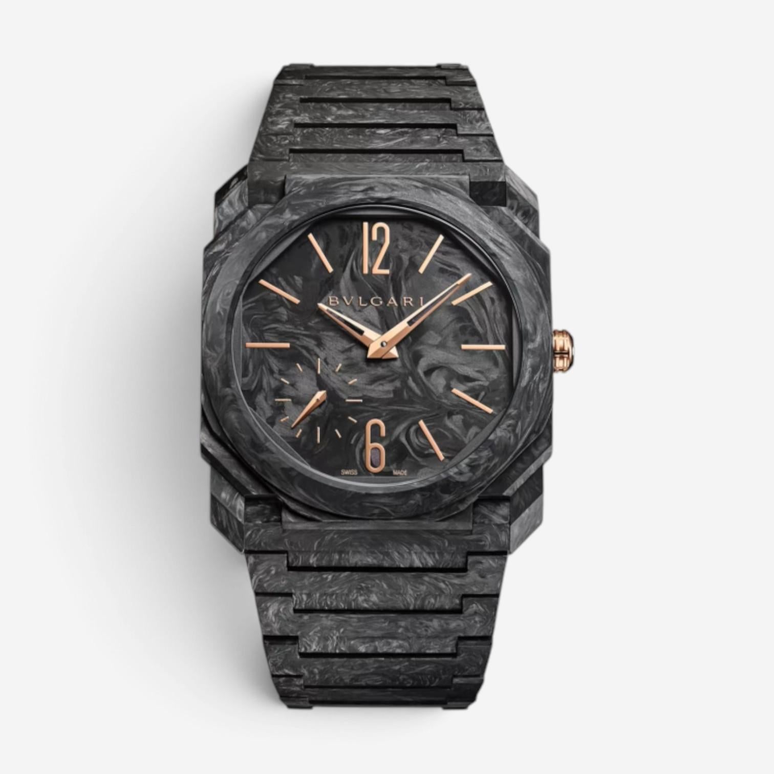 Bulgari Octo Finissimo Carbon & 18K Rose Gold Automatic Men's Watch 103779