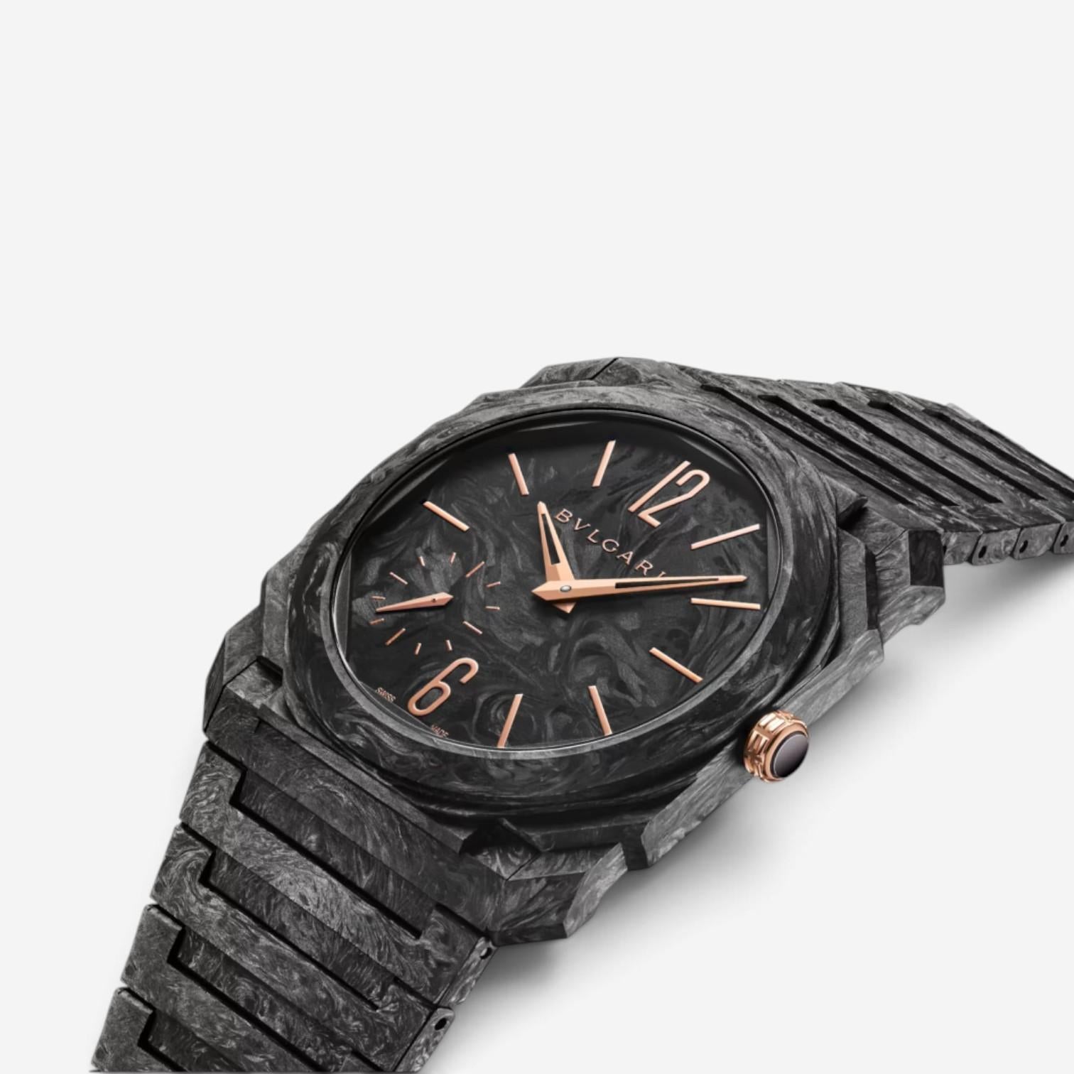 Bulgari Octo Finissimo Carbon & 18K Rose Gold Automatic Men's Watch 103779