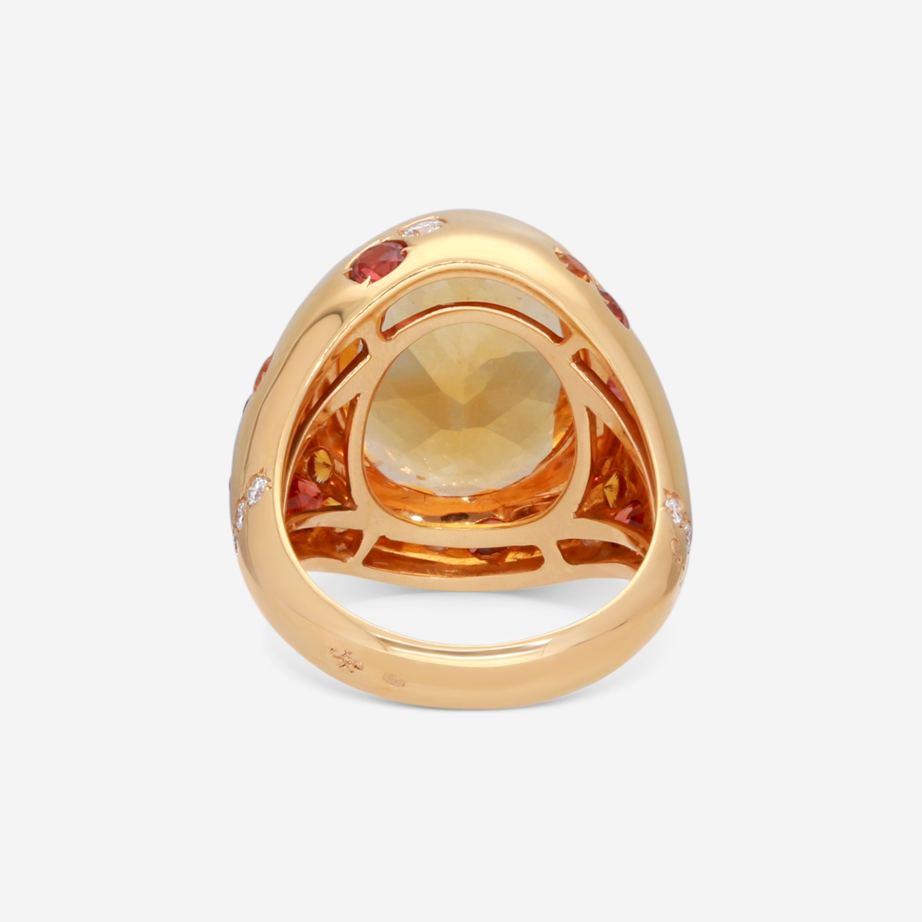 Casato 18K Yellow Gold, Citrine and Diamond Cocktail Ring 104274