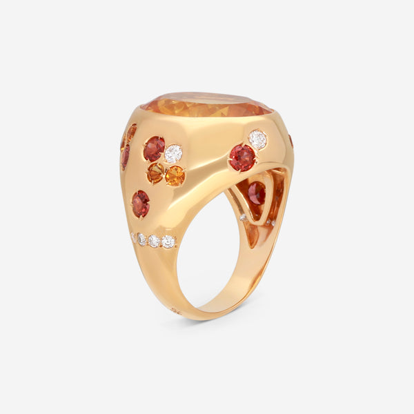 Casato 18K Yellow Gold, Citrine and Diamond Cocktail Ring 104274