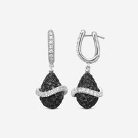 Zydo 18K White Gold, Black and White Diamond Drop Earrings 43162