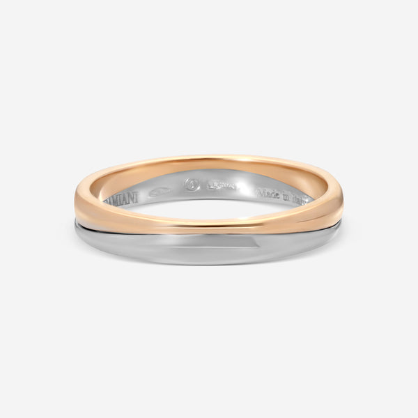 Damiani 18K Rose Gold and 18K White Gold, Diamond Band Ring Sz. 7 20048877