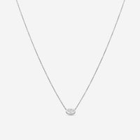 Roberto Coin 18K White Gold Diamond Oval Shape Pendant Necklace 111431AWCHX0