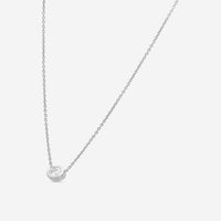 Roberto Coin 18K White Gold Diamond Oval Shape Pendant Necklace 111431AWCHX0