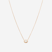 Roberto Coin 18K Rose Gold Diamond Oval Pendant Necklace 111432AXCHX0