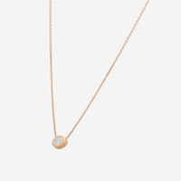 Roberto Coin 18K Rose Gold Diamond Oval Pendant Necklace 111432AXCHX0