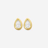 Roberto Coin 18K Yellow Gold Diamond Pearshape Stud Earrings 111433AYERX0