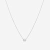 Roberto Coin Emerald Cut 18K White Gold Diamond Pendant Necklace 111434AWCHX0