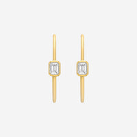 Roberto Coin 18K Yellow Gold, Diamond Hoop Earrings 111442AYERX0