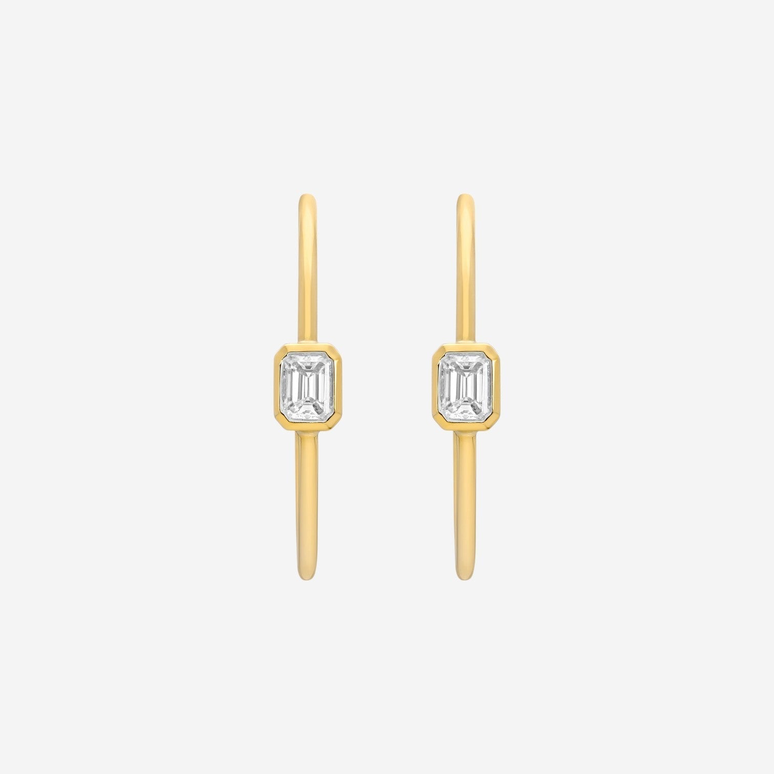 Roberto Coin 18K Yellow Gold Diamond Hoop Earrings 111442AYERX0