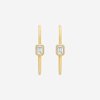 Roberto Coin 18K Yellow Gold Diamond Hoop Earrings 111442AYERX0