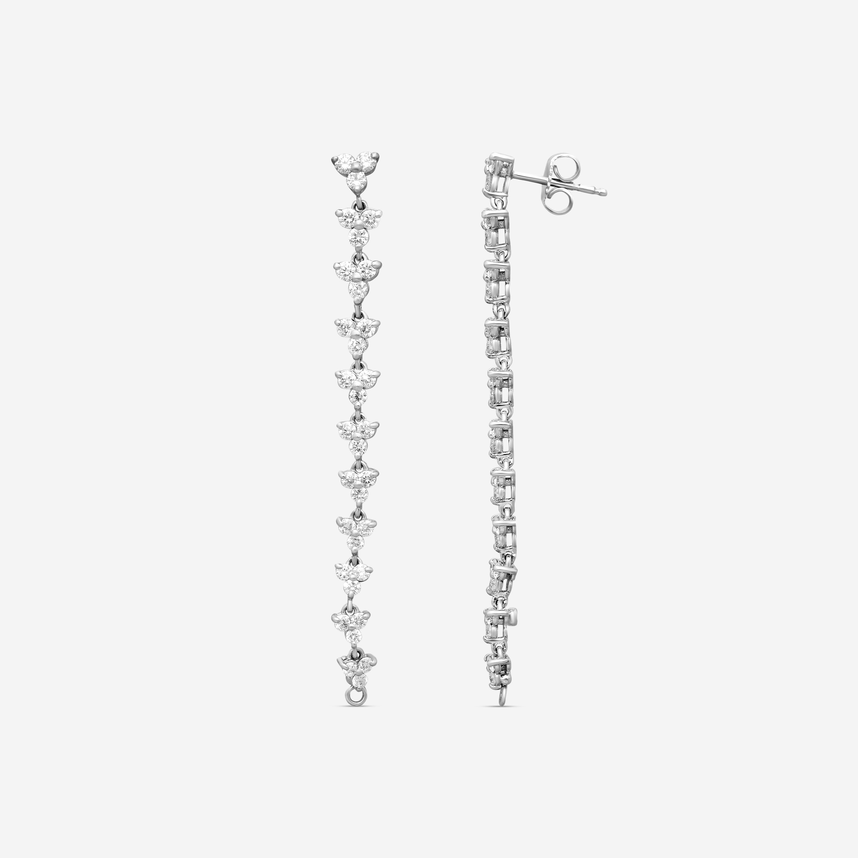 Roberto Coin 18K White Gold Diamond Convertible Drop Earrings 111449AWERX0 - THE SOLIST