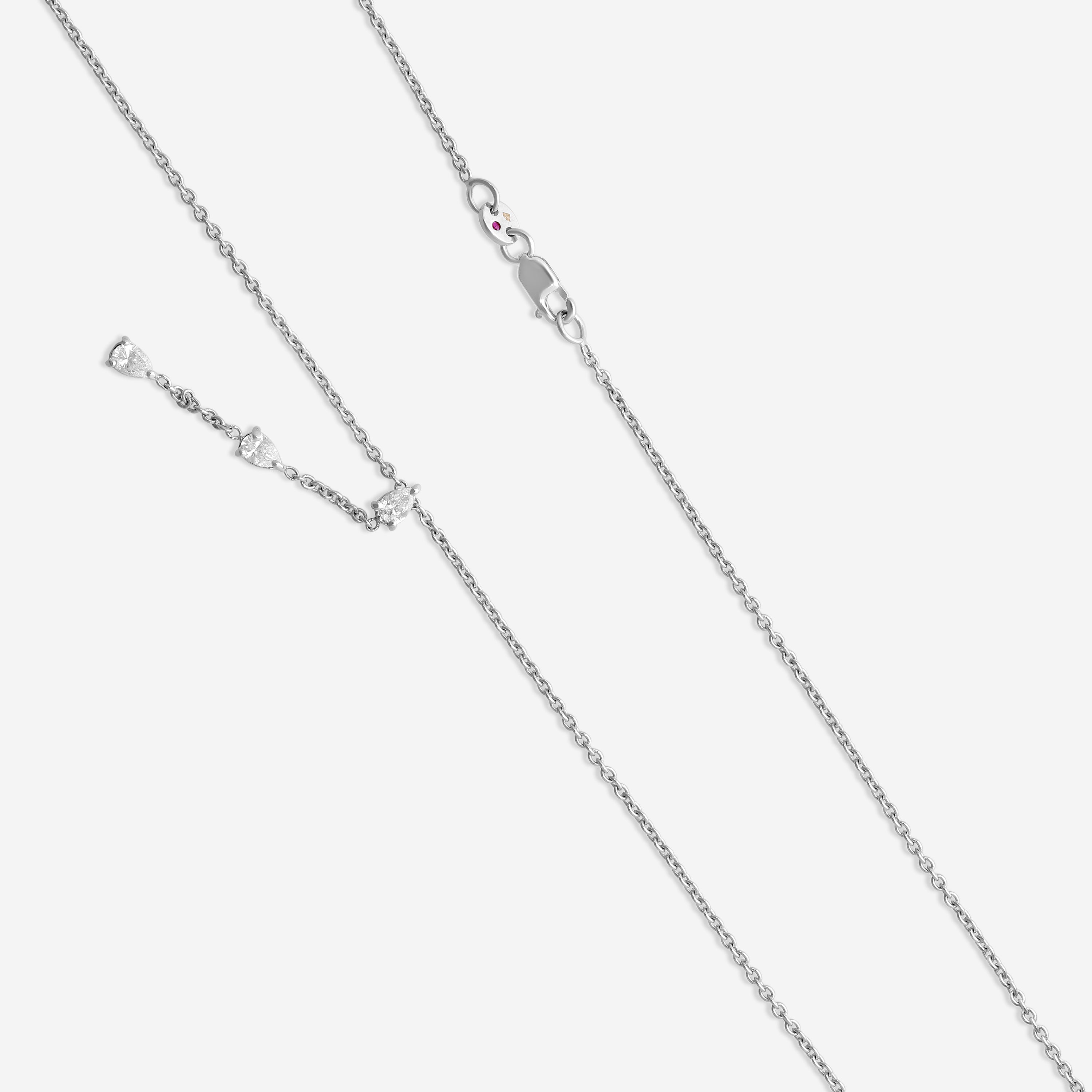 Roberto Coin 18K White Gold Lariat Diamond Necklace 111450AWCHX0 - THE SOLIST