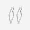 Roberto Coin 18K White Gold Diamond Square Hoop Earrings 111456AWERX0 - THE SOLIST