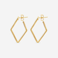 Roberto Coin 18K Yellow Gold Diamond Square Hoop Earrings 111456AYERX0 - THE SOLIST