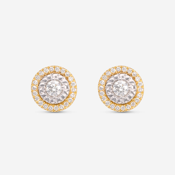 Roberto Coin Siena 18K Yellow & White Gold Diamond Dot Stud Earrings 111479AJERX0 - THE SOLIST