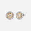 Roberto Coin Siena 18K Yellow & White Gold Diamond Large Dot Stud Earrings 111479AVERX0