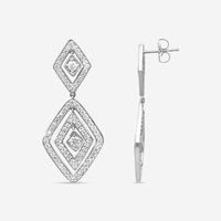 Roberto Coin Diamante 18K White Gold Diamond Drop Earrings 111482AWERX0