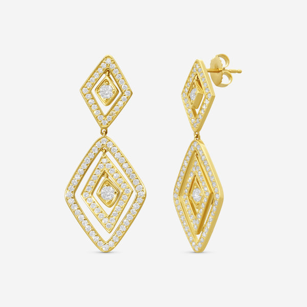 Roberto Coin Diamante 18K Yellow Gold Diamond Drop Earrings 111482AYERX0