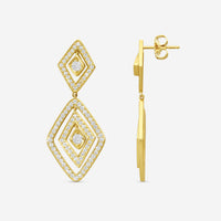 Roberto Coin Diamante 18K Yellow Gold Diamond Drop Earrings 111482AYERX0