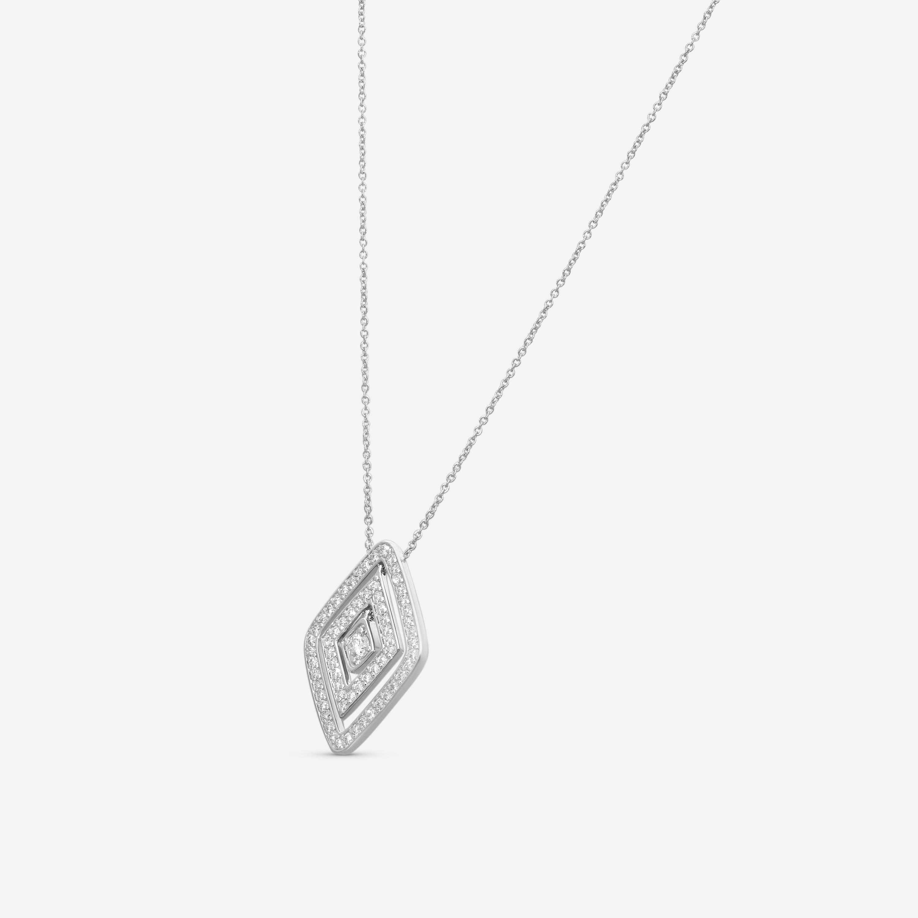 Roberto Coin Diamante 18K White Gold Diamond Pendant Necklace 111484AWCHX0
