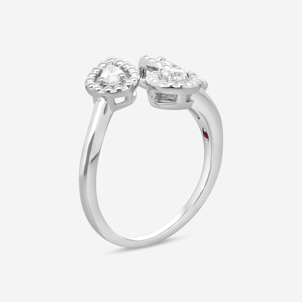 Roberto Coin Dolcetto 18K White Gold Diamond 3-Stone Ring Sz. 6.5 111491AW65X0
