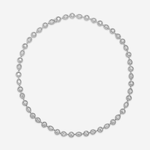 Roberto Coin Dolcetto 18K White Gold Diamond Pavé Necklace 17" 111491AWCHX0