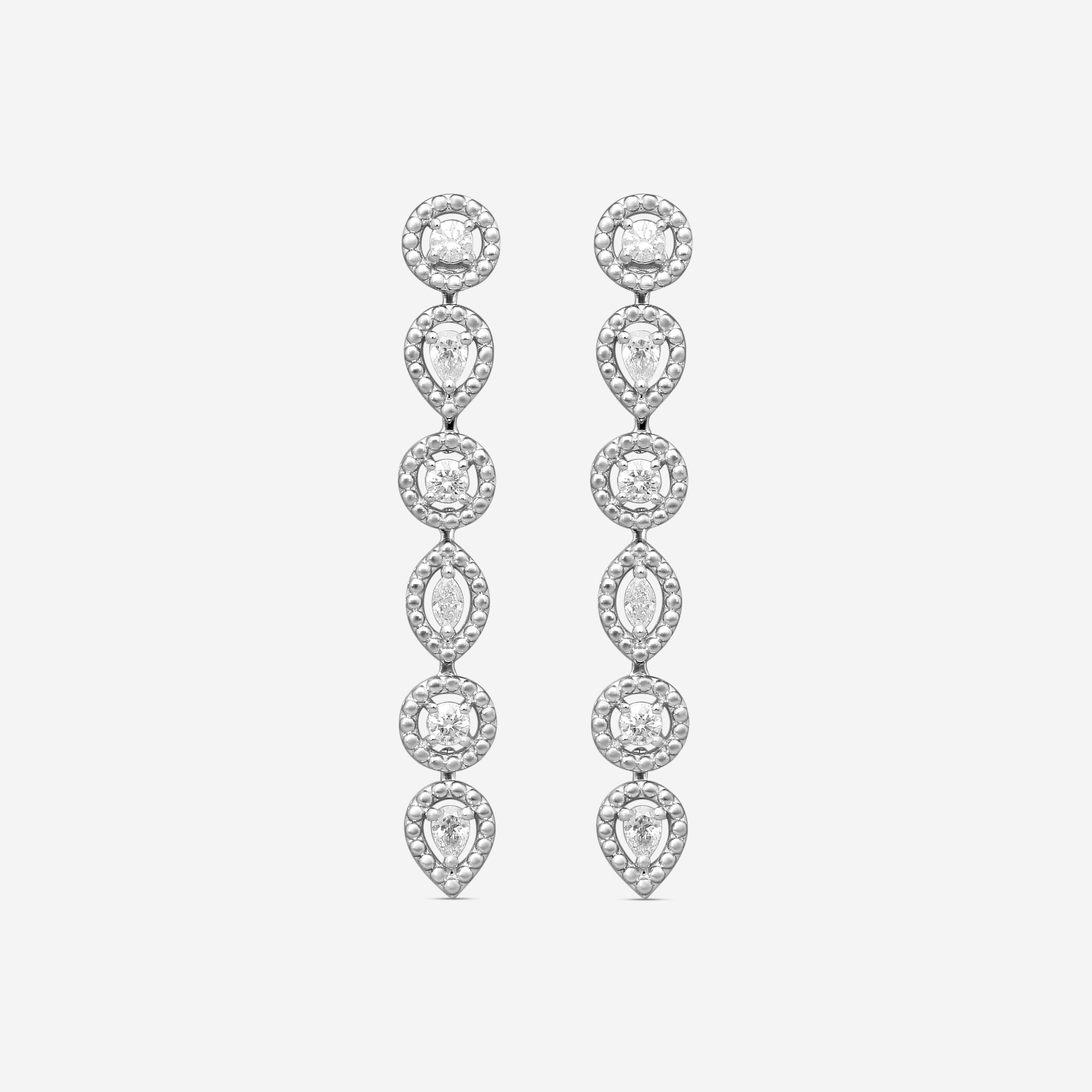 Roberto Coin Dolcetto 18K White Gold Diamond Drop Earrings 111491AWERX0 - THE SOLIST