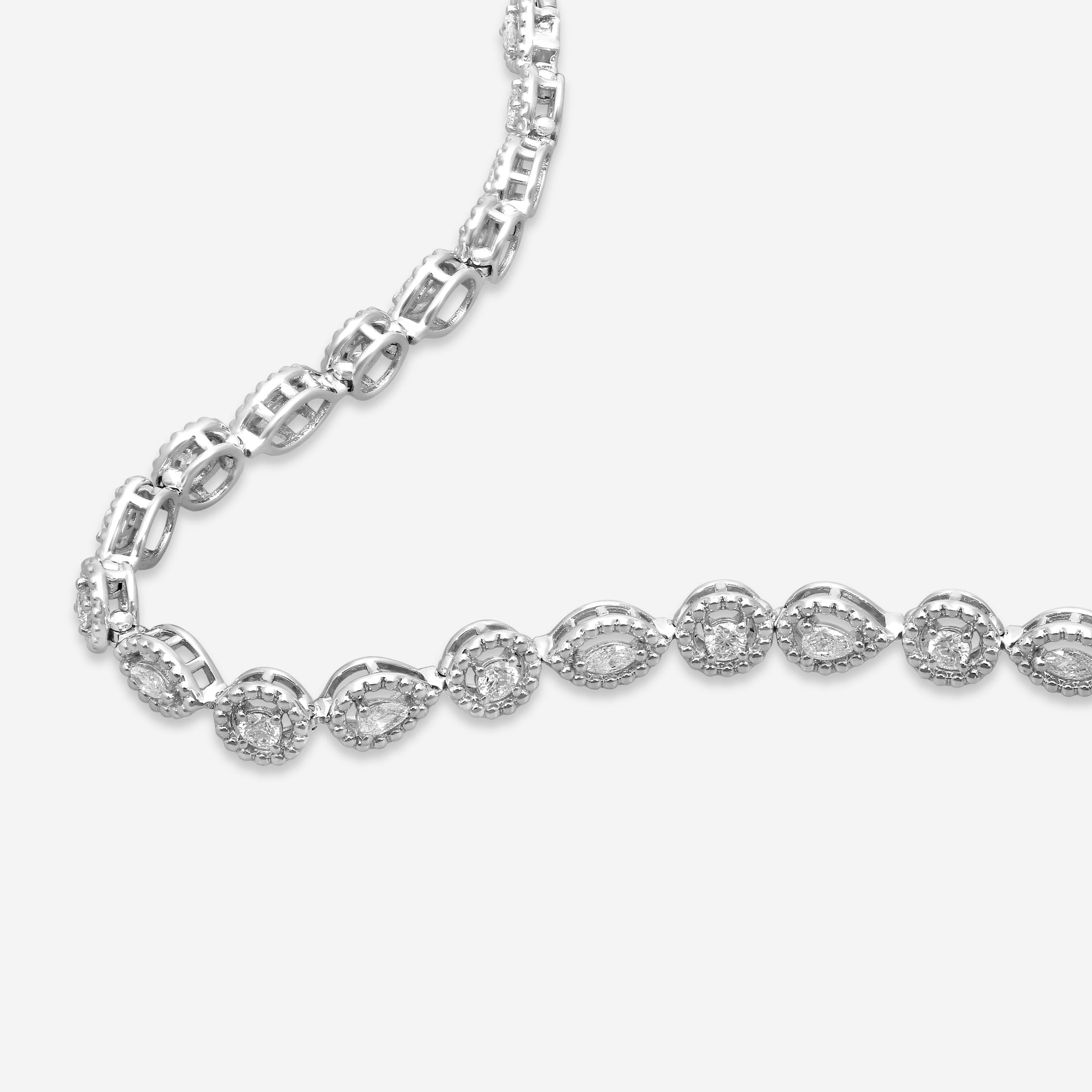 Roberto Coin Dolcetto 18K White Gold Diamond Tennis Bracelet 111491AWLBX0 - THE SOLIST