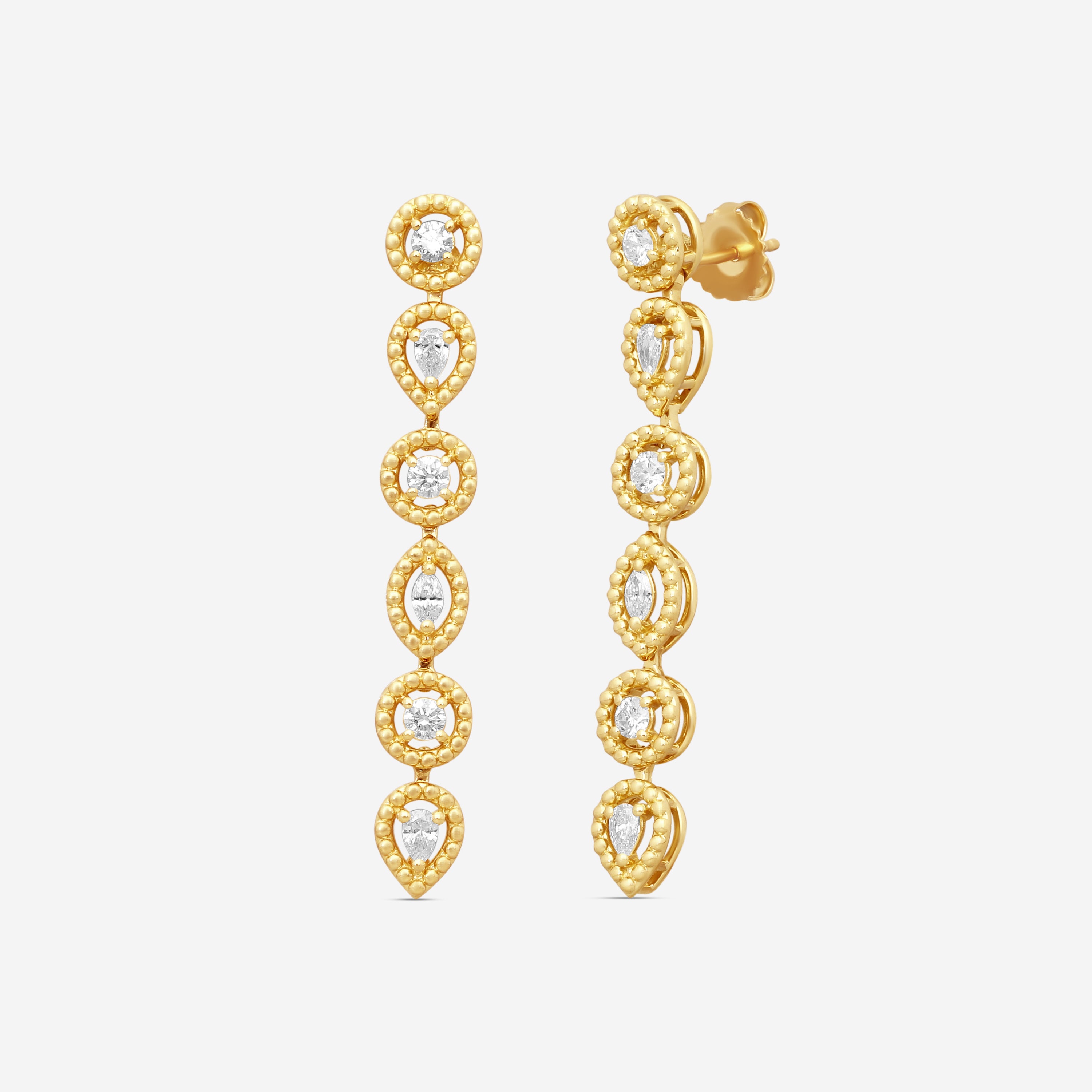 Roberto Coin Dolcetto 18K Yellow Gold Diamond Drop Earrings 111491AYERX0 - THE SOLIST