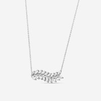 Roberto Coin 18K White Gold Diamond Marquise Leaf Pendant Necklace 111513AWCHX0 - THE SOLIST