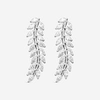 Roberto Coin 18K White Gold Diamond Marquise Leaf Drop Earrings 111514AWERX0 - THE SOLIST