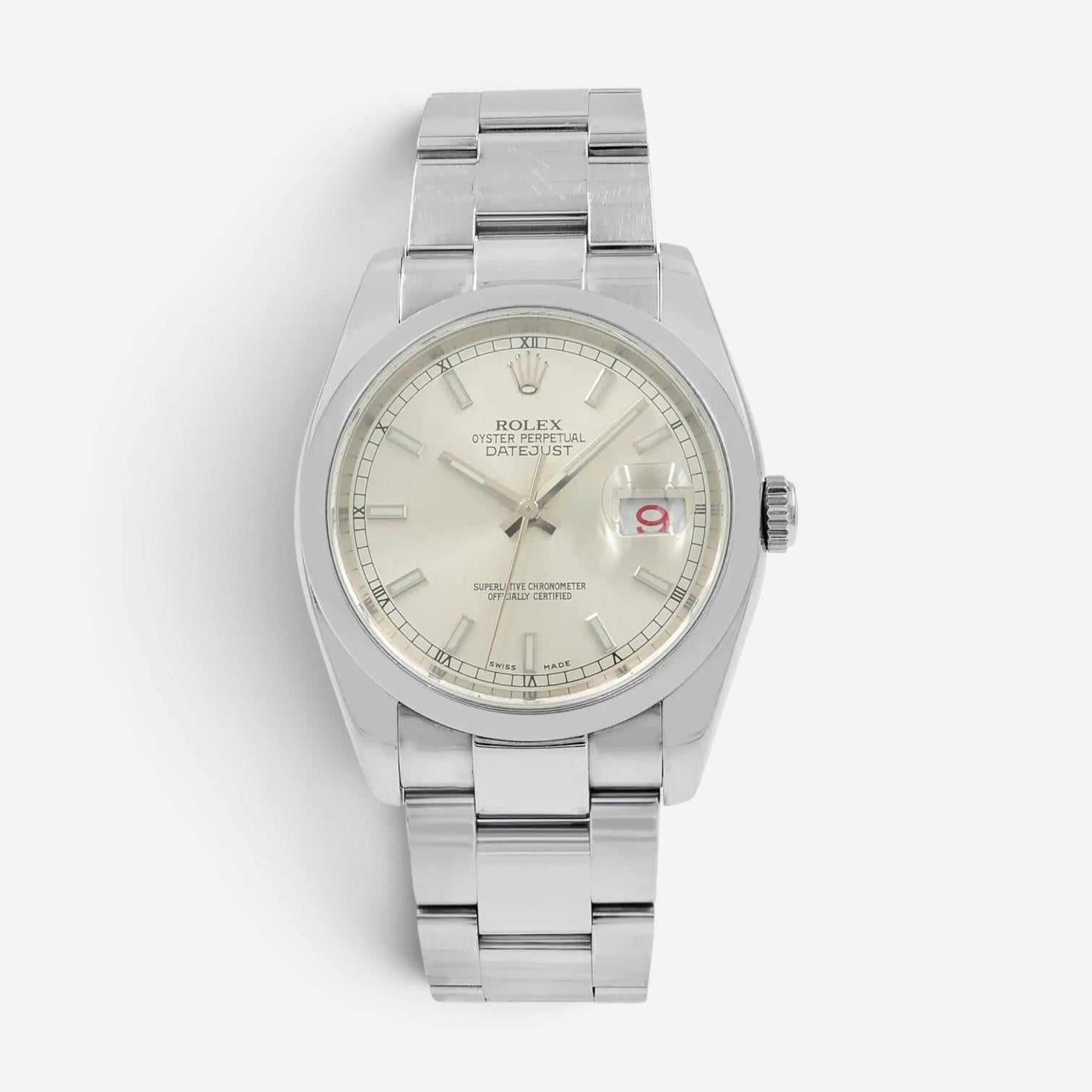 Rolex Datejust 36mm Stainless Steel Automatic Men's Watch 116200