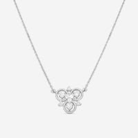 Crivelli 3 Little Round Fantasy 18K White Gold Diamond Pendant Necklace 117-C393 - THE SOLIST
