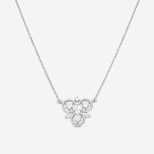 Crivelli 3 Little Round Fantasy 18K White Gold Diamond Pendant Necklace 117-C393 - THE SOLIST