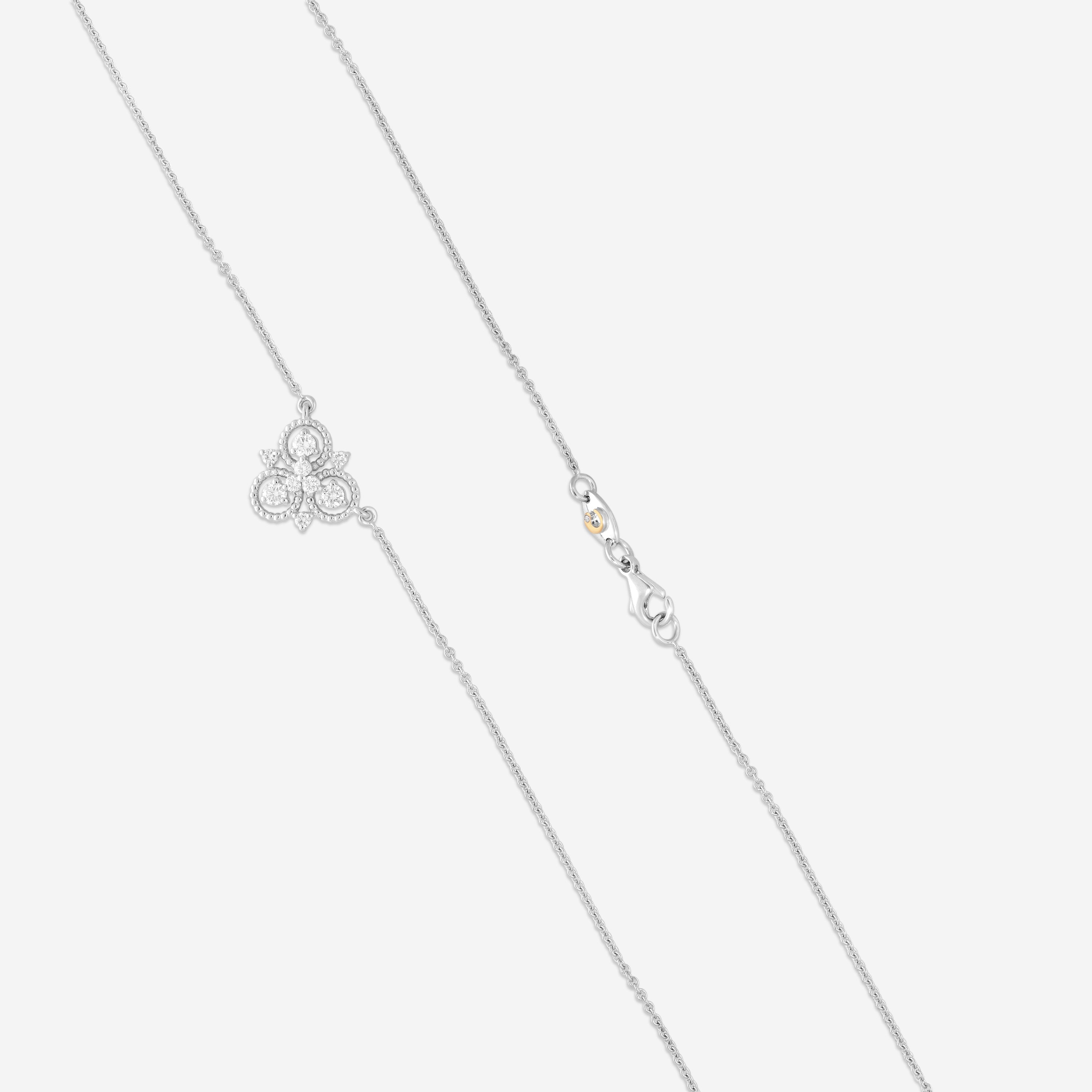 Crivelli 3 Little Round Fantasy 18K White Gold Diamond Pendant Necklace 117-C393 - THE SOLIST
