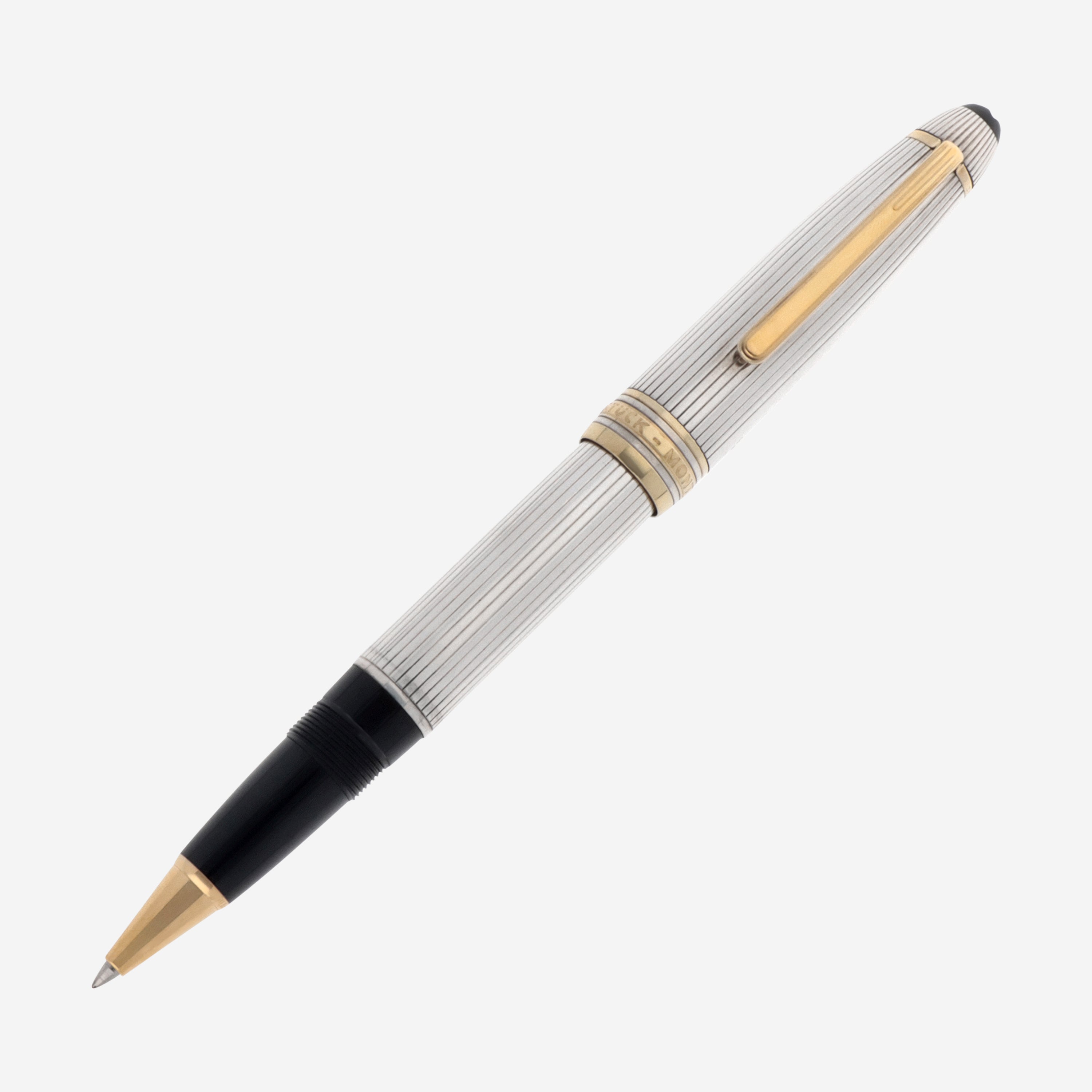 Montblanc Meisterstuck Solitaire Silver Rollerball Pen 11755