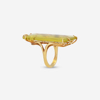 Casato 18K Yellow Gold, Quartz and Diamond 1.00ct. tw. Vintage Style Ring 1195879 - THE SOLIST