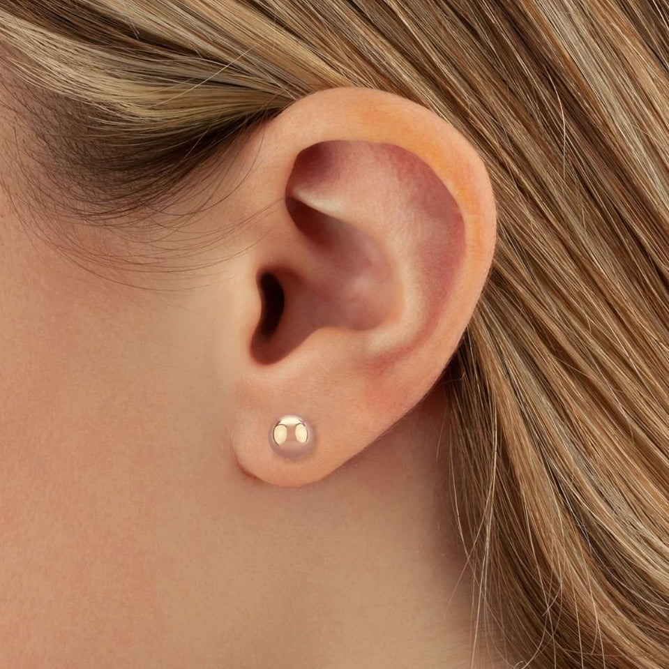 Ina Mar 14K Rose Gold Ball Stud Earrings 12/131R